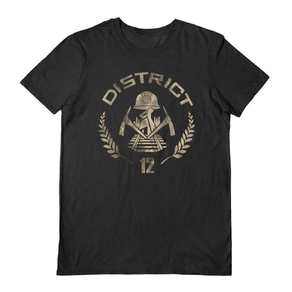 Hunger Games Unisex Adult District 12 T-Shirt / Black